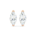 Marquise Cut Stud Earring - Rose Gold