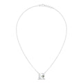 Asscher Cut Diamond Necklace - White Gold