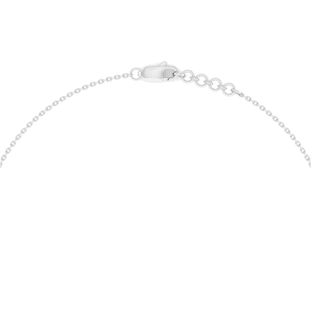 Asscher Cut Diamond Necklace - White Gold