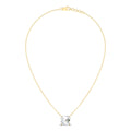 Asscher Cut Diamond Necklace - Yellow Gold