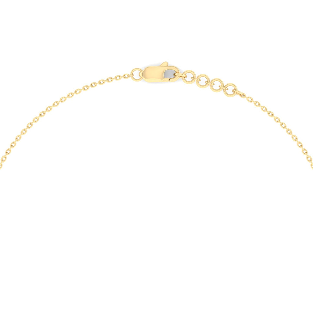 Asscher Cut Diamond Necklace - Yellow Gold