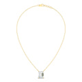 Emerald Cut Diamond Necklace - Yellow Gold