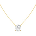 Lab Grown 3 Carat Diamond Necklace in 14K Yellow Gold – VVS2 Clarity, D Color